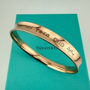 RARE Tiffany & Co. 1837 Rubedo Metal Bangle Bracelet: Hallmarked, Box & Pouch